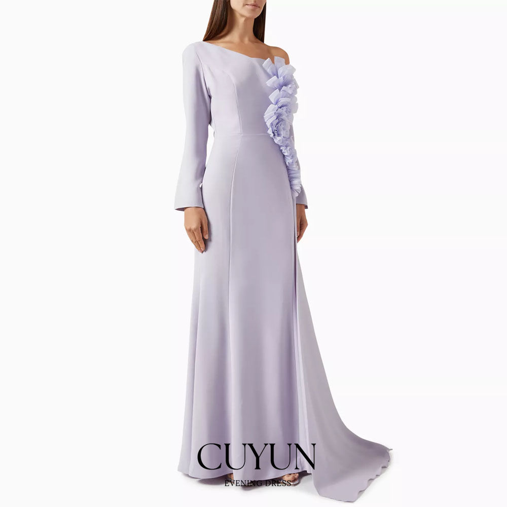 Women'S Formal Dinner Wear - CUYUN مخصص كتف واحد أنيق ثوب