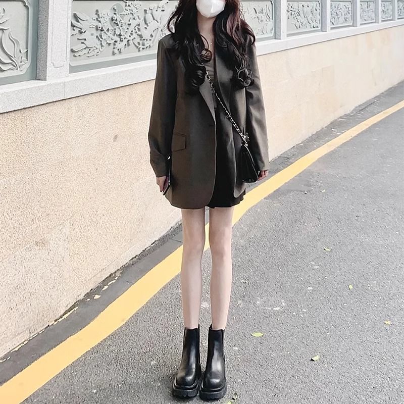 Women Formal Wear Winter - بليزرات طويلة للسيدات بتصميم غير متماثل