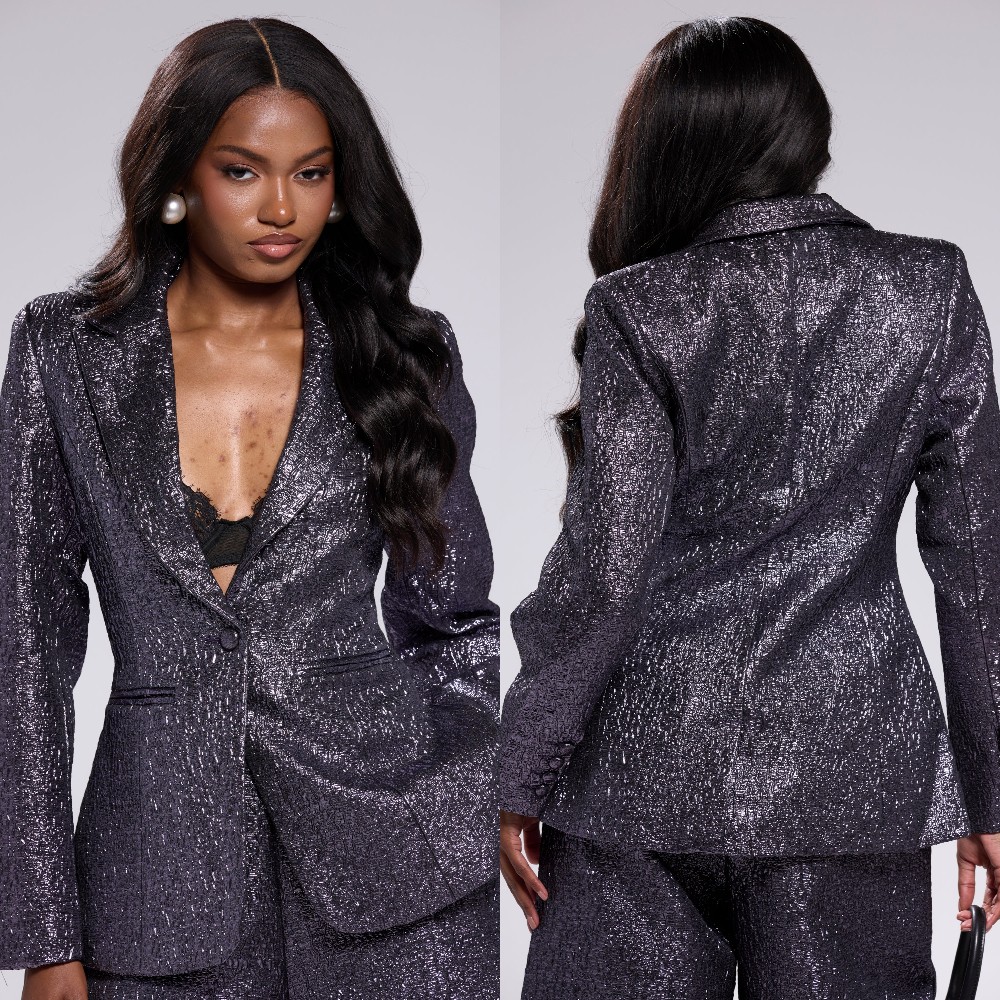 Formal Dress Female - بدلة نسائية براقة أنيقة مكونة من