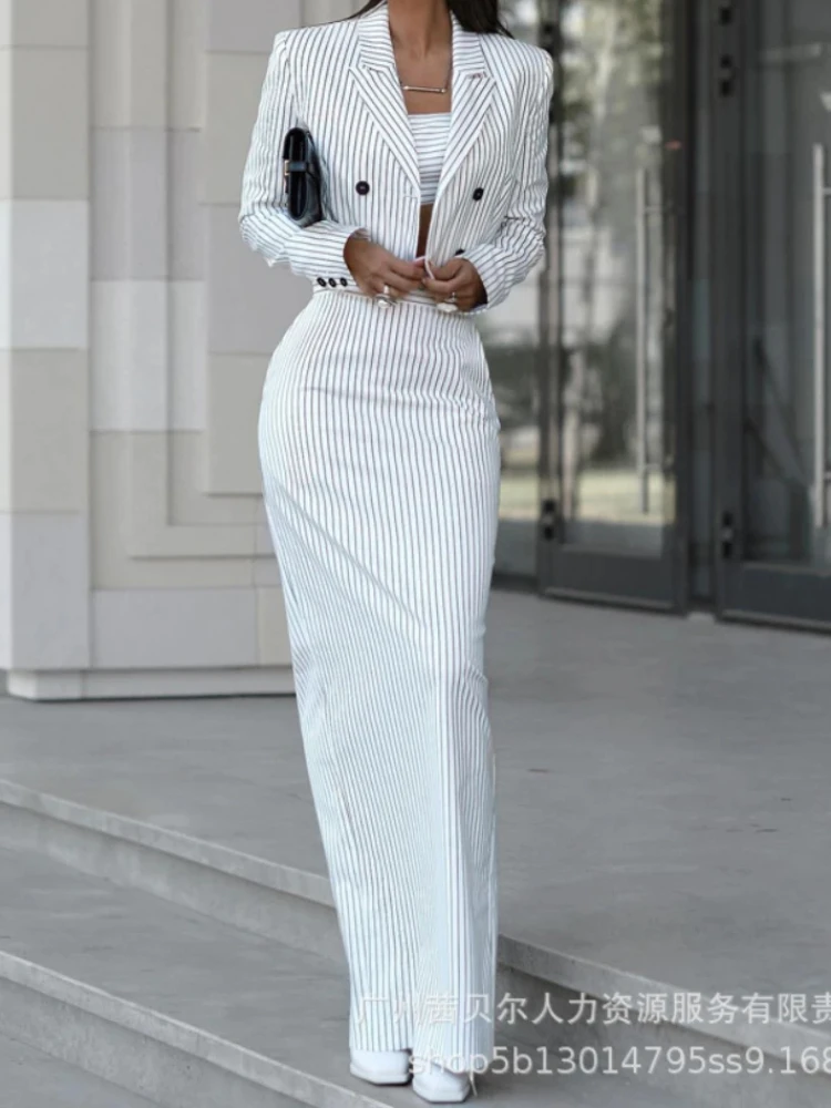مخطط السترة معطف و الشق تنورة  - مراجعة Pencil Skirt Midi وسعره
