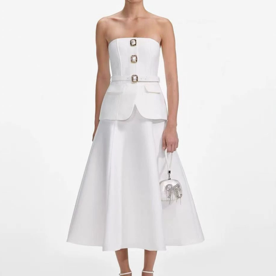 طقم نسائي مثير بدون حمالات مع  - مراجعة Women Formal Wear For Meeting وسعره