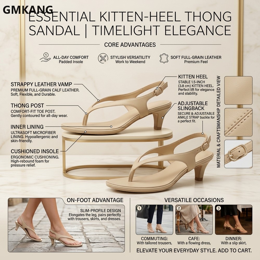 صنادل نسائية بكعب منخفض ونعل س - مراجعة Kitten Heel Women وسعره