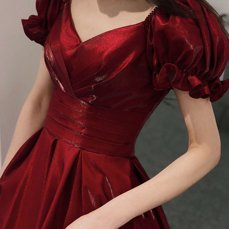 فستان سهرة نسائي بأكمام قصيرة  - مراجعة Women'S Formal Dinner Wear وسعره