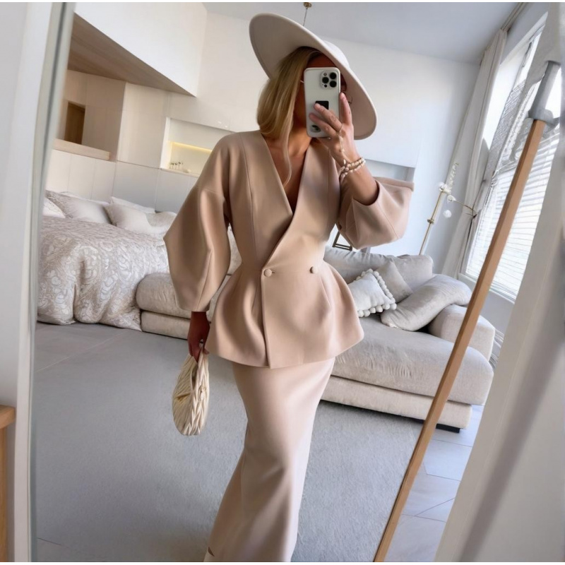 طقم نسائي من قطعتين أنيق يتكون - مراجعة Women Formal Wear For Meeting وسعره