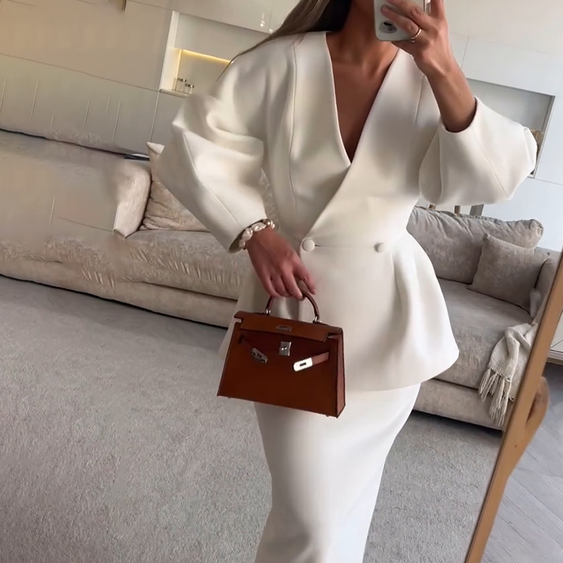 طقم نسائي من قطعتين أنيق يتكون - مراجعة Women Formal Wear For Meeting وسعره