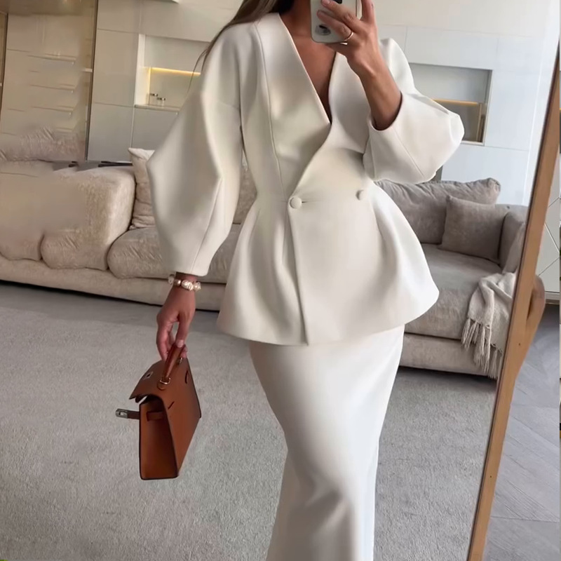 طقم نسائي من قطعتين أنيق يتكون - مراجعة Women Formal Wear For Meeting وسعره
