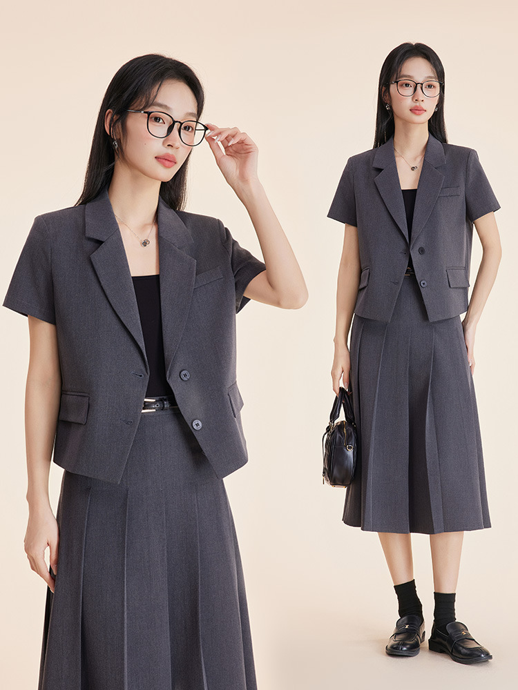 طقم بدلة نسائية رمادية للخريف  - مراجعة Women'S Formal Wear Petite وسعره