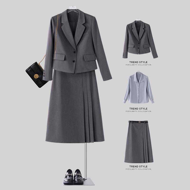 طقم بدلة رمادية احترافية للنسا - مراجعة Women'S Formal Wear Petite وسعره