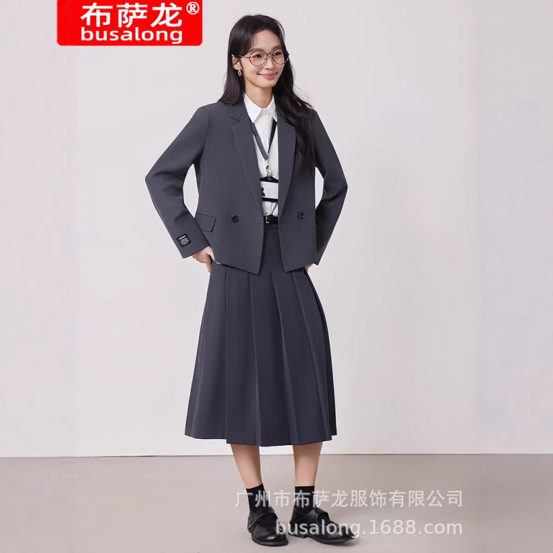 طقم بدلة نسائية رمادية للربيع  - مراجعة Women'S Formal Wear Petite وسعره