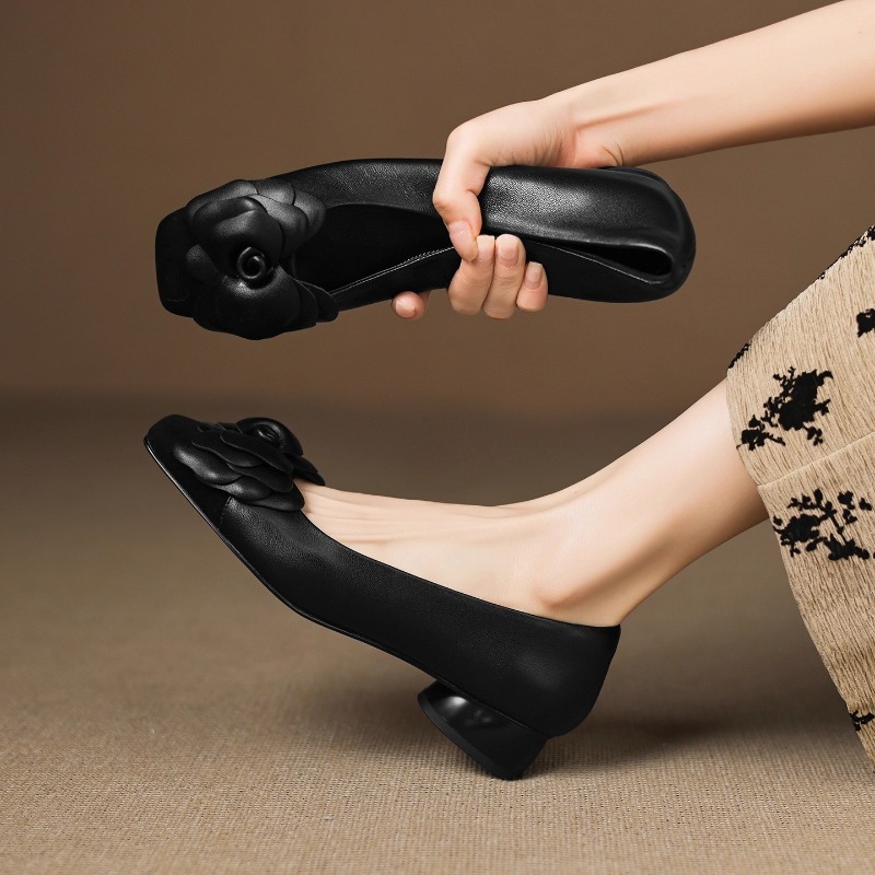 الفرنسية هريرة كعب كتلة اللون  - مراجعة Kitten Heel Women وسعره