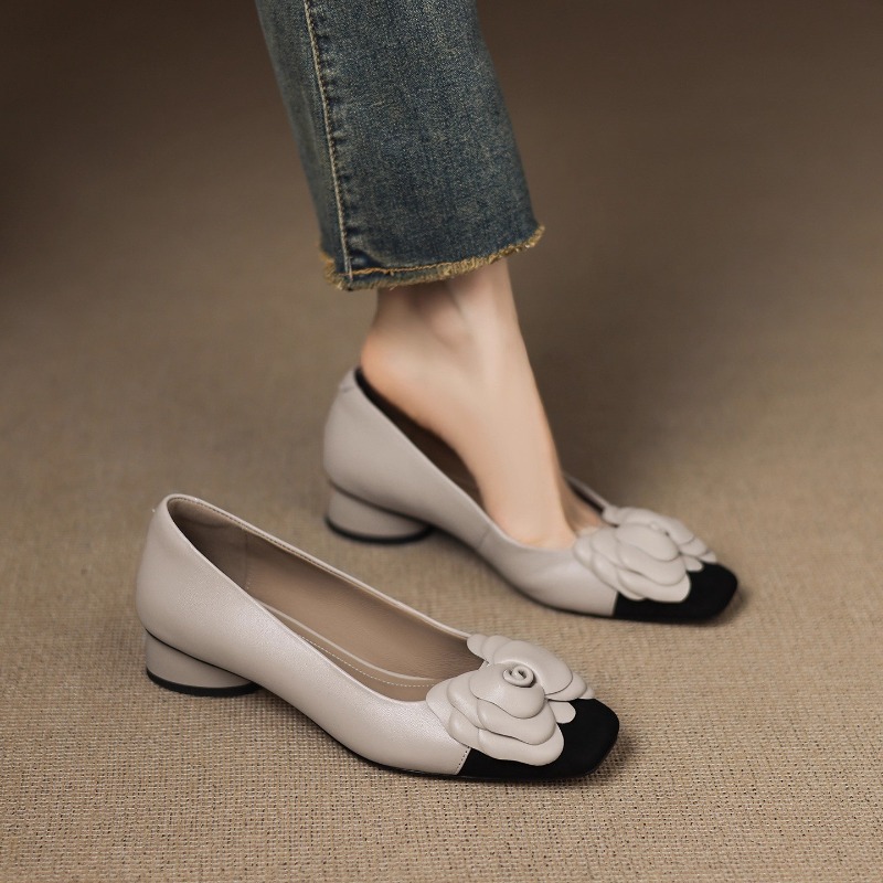 الفرنسية هريرة كعب كتلة اللون  - مراجعة Kitten Heel Women وسعره