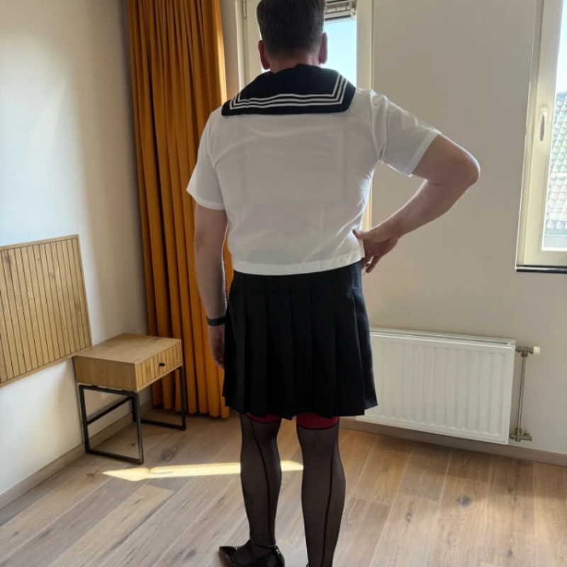 S-8XL اليابان فتاة المدرسة JK  - مراجعة Pencil Skirt Midi وسعره
