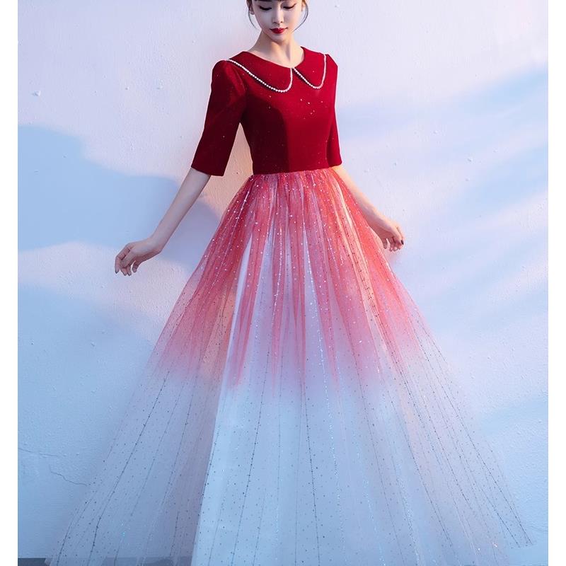 فستان سهرة أحمر أنيق للنساء، ز - مراجعة Women Formal Wear For Meeting وسعره