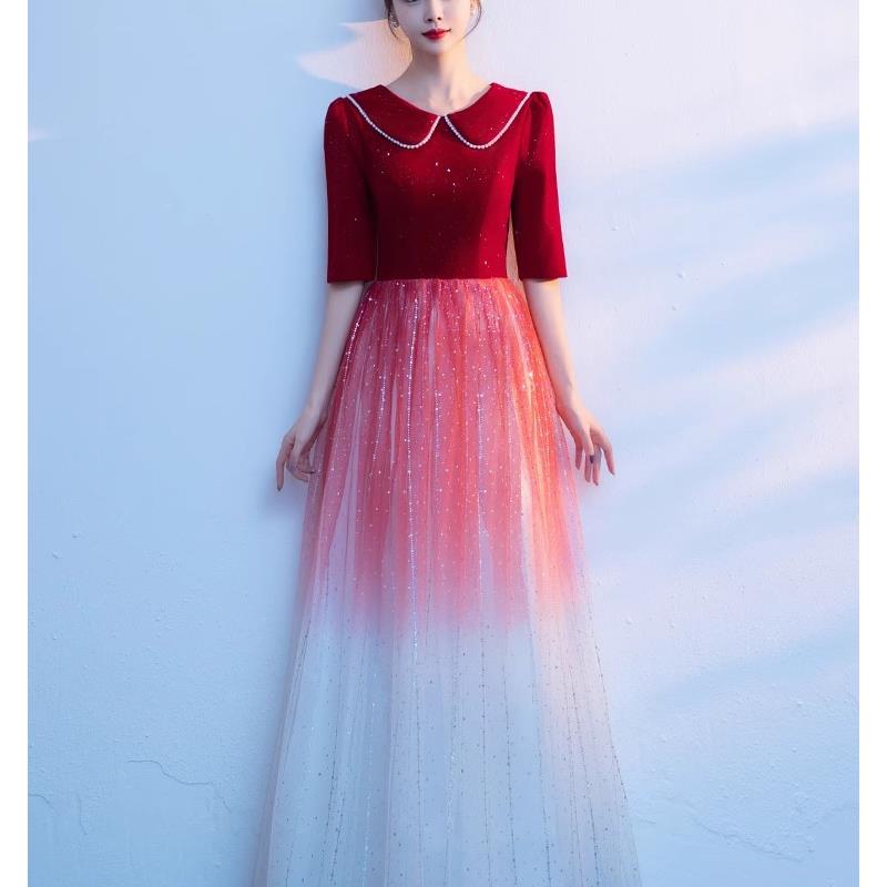 فستان سهرة أحمر أنيق للنساء، ز - مراجعة Women Formal Wear For Meeting وسعره