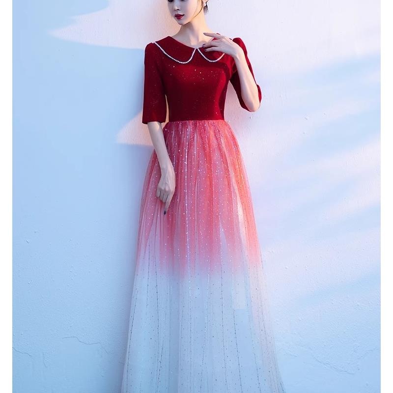 فستان سهرة أحمر أنيق للنساء، ز - مراجعة Women Formal Wear For Meeting وسعره
