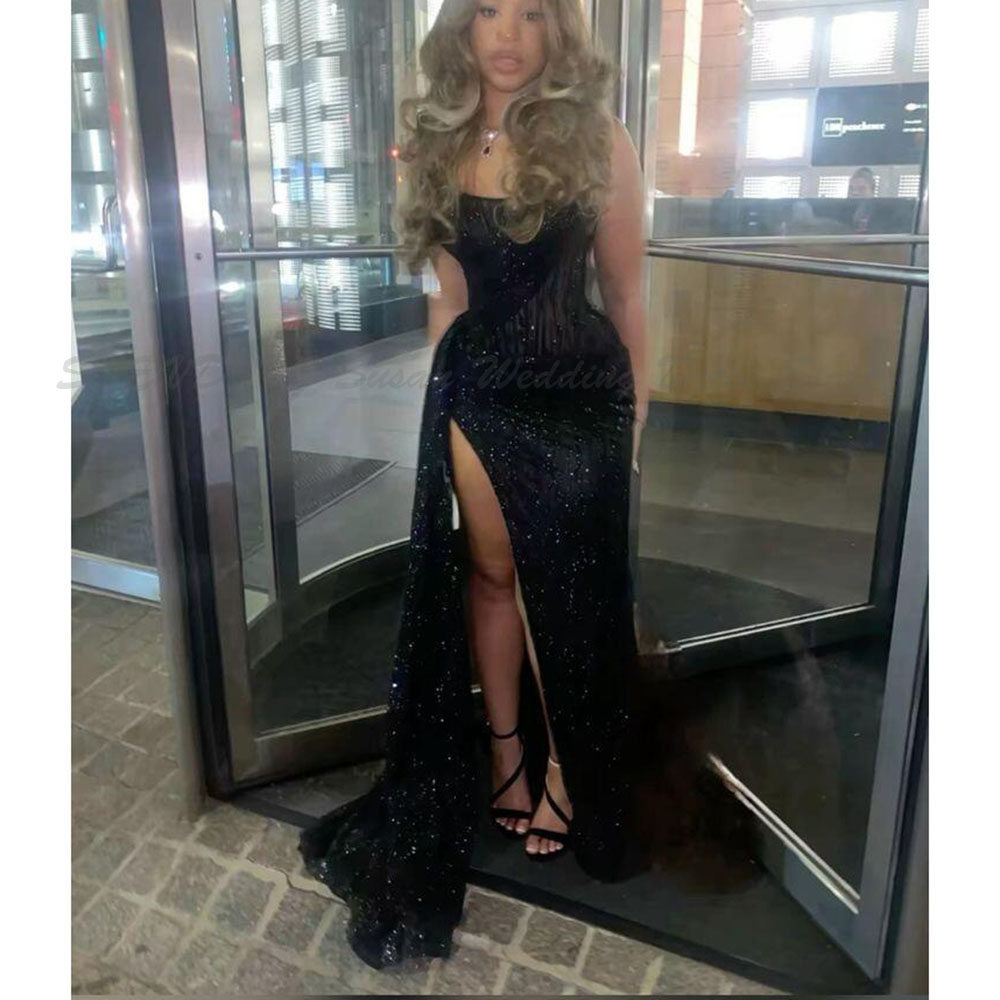 فساتين حفلة موسيقية سوداء بسيط - مراجعة Formal Dress Female وسعره